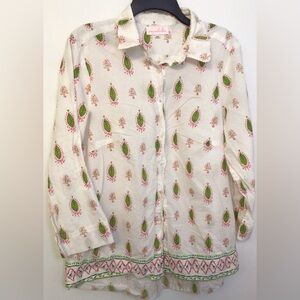 Mary Marshmallow pink green blousensize XL